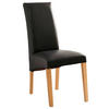 STUHL  in Lederlook  - Buchefarben/Schwarz, Konventionell, Holz/Textil (47/102/57cm) - Carryhome