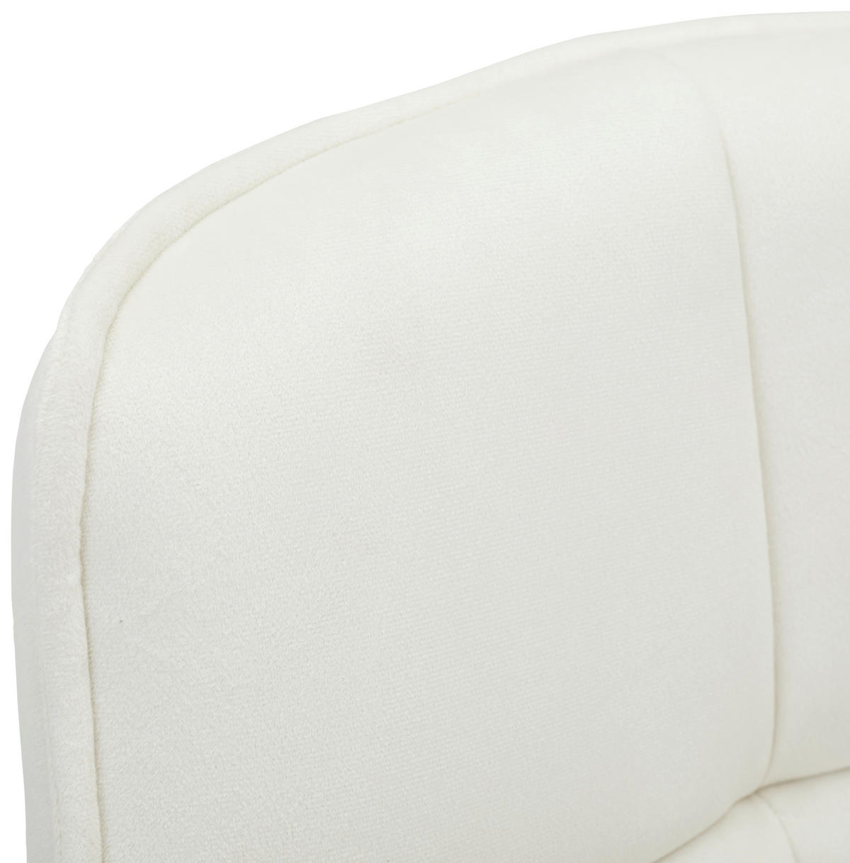 DREHSTUHL  in Samt Creme, Weiss  - Weiss/Creme, Modern, Kunststoff/Textil (60/80-90/62cm) - Livetastic