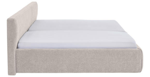 POLSTERBETT Bettkasten, Lattenroste Creme 180/200 cm  - Birkefarben/Buchefarben, Design, Holz/Textil (180/200cm) - Xora