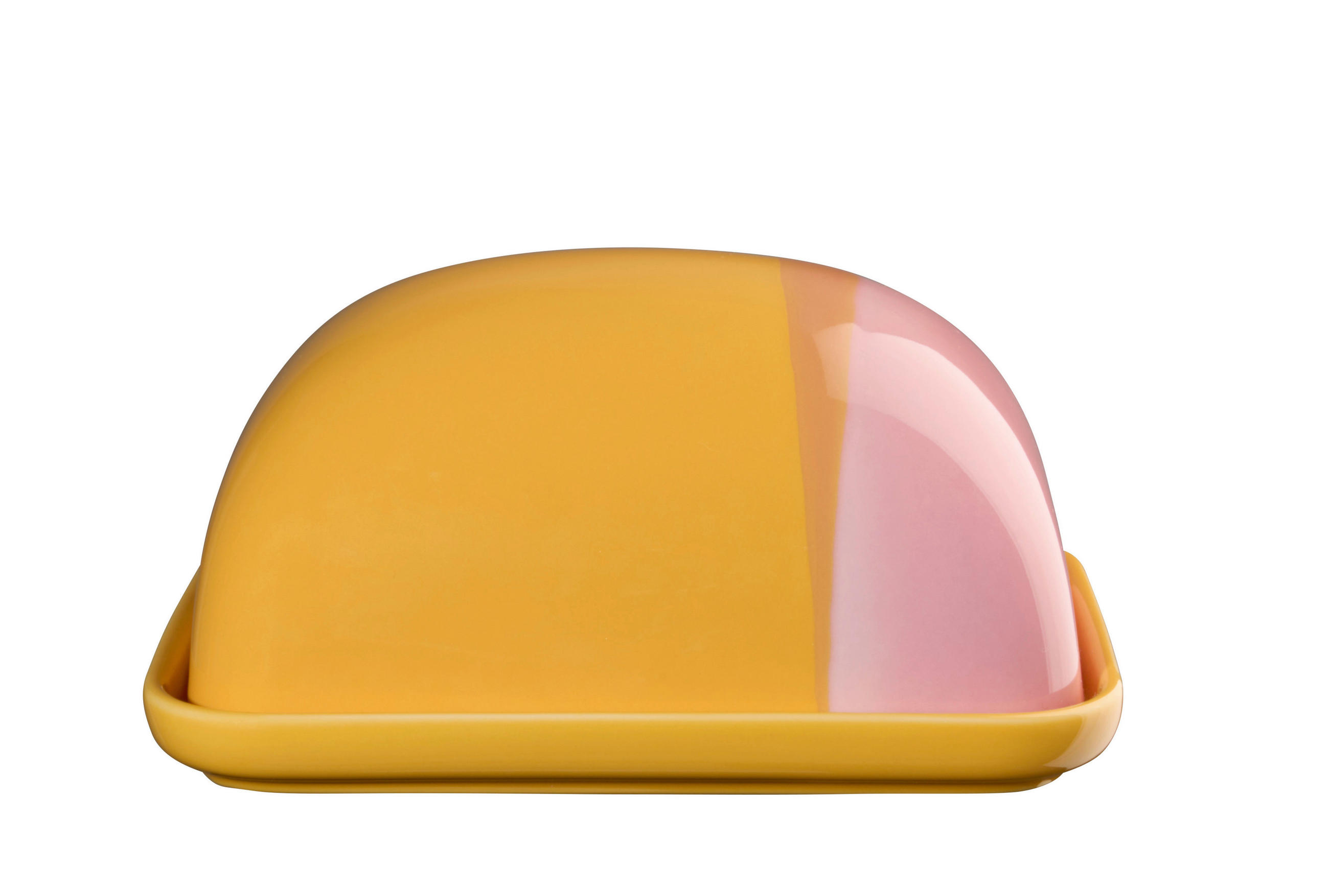 POSODICA ZA MASLO  Joy    15,5/12,5/7 cm         - rumena/svetlo roza, Basics, keramika (15,5/12,5/7cm) - ASA
