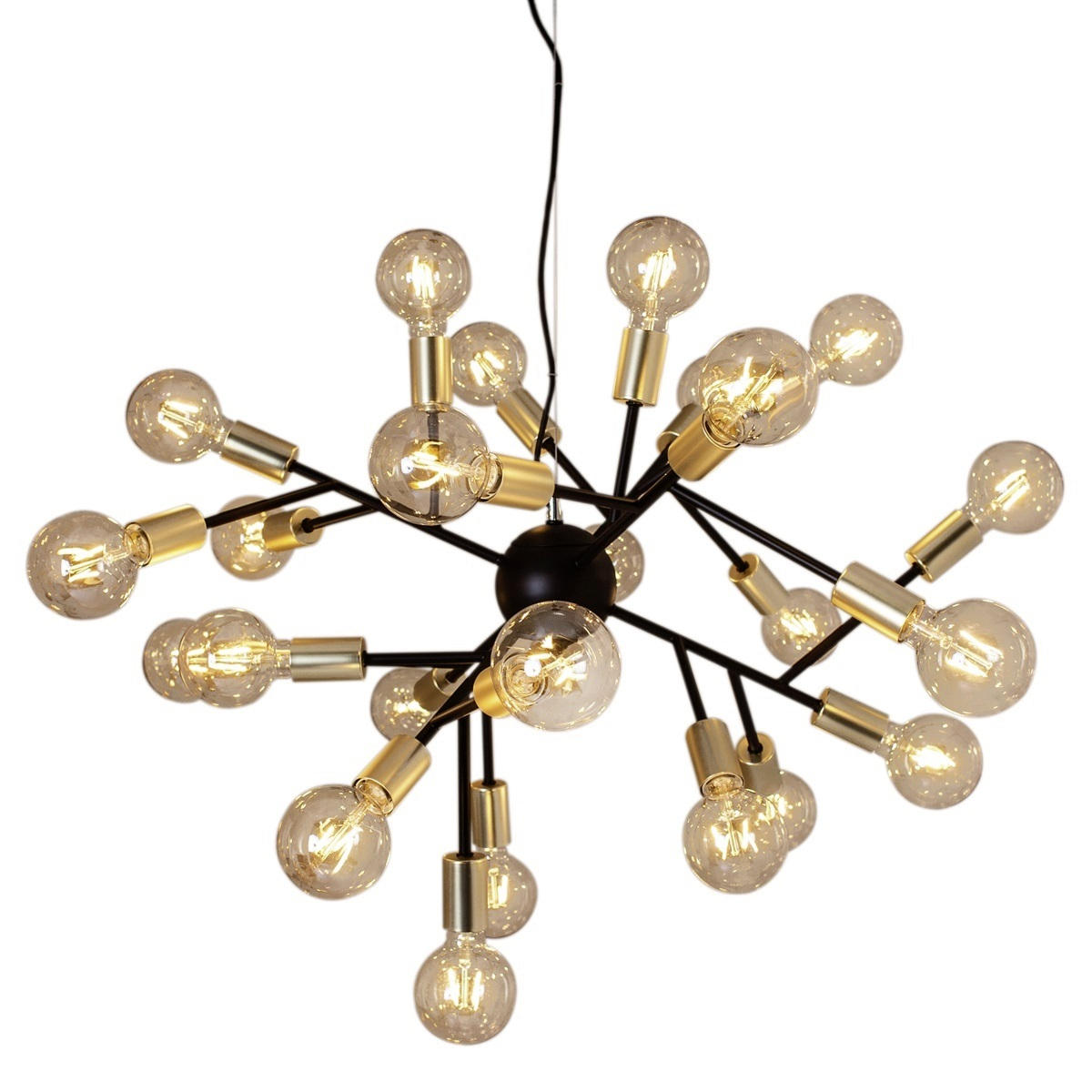 HÄNGELEUCHTE Hero Planfoud 80/145 cm   - Messingfarben/Schwarz, LIFESTYLE, Metall (80/145cm) - By Rydéns