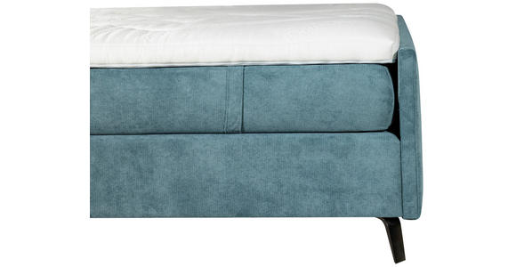 BOXSPRINGBETT 160/200 cm in Petrol - Petrol/Schwarz, Design, Textil/Metall (160/200cm) - Esposa