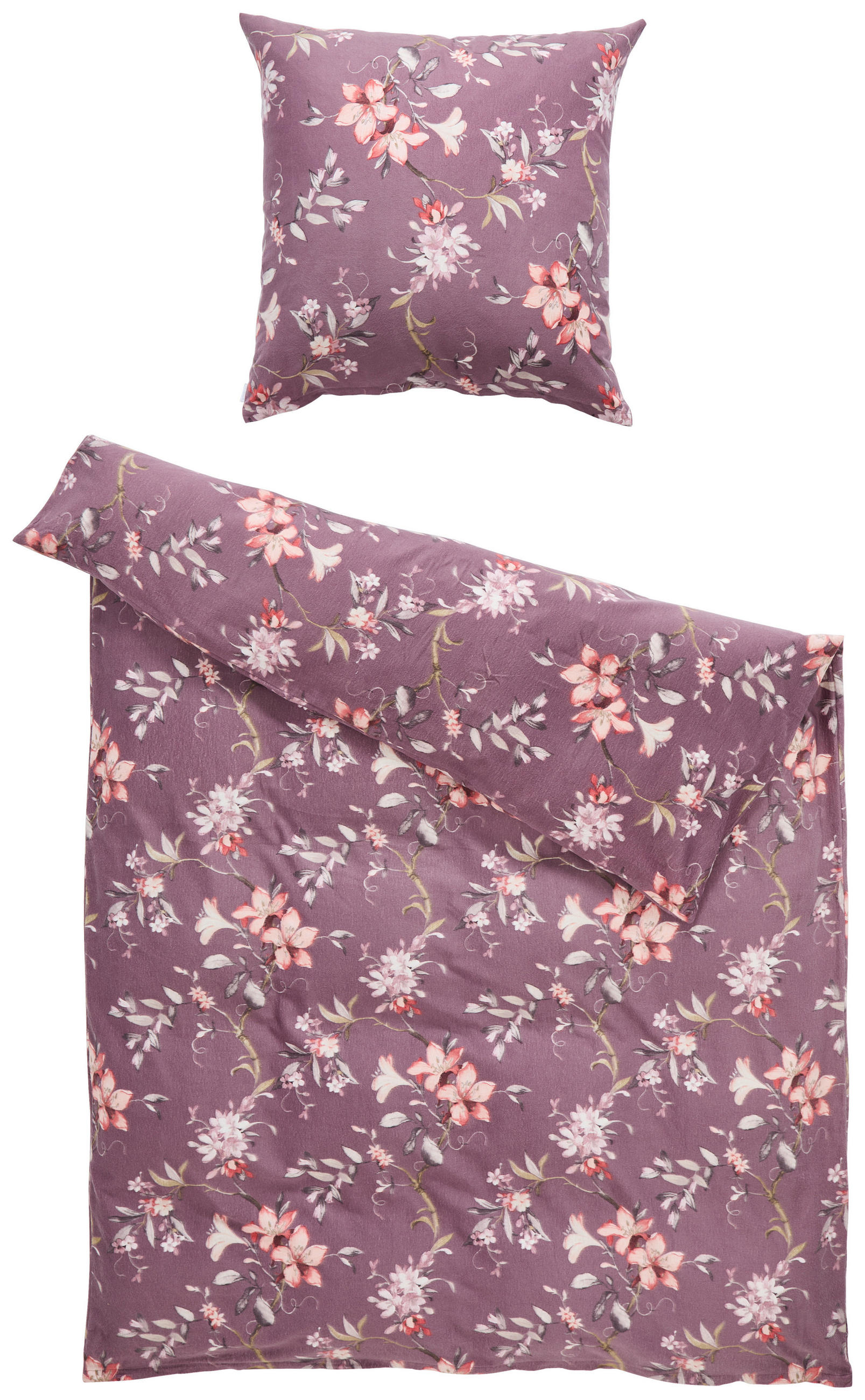 BETTWÄSCHE Flanell 155/220 cm  - Mauve, Design, Textil (155/220cm) - Estella