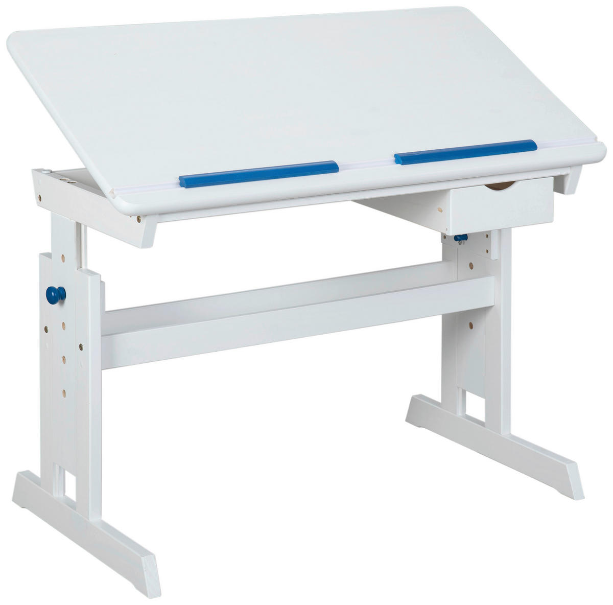 BUREAU DE JEUNESSE 109/55/63-96 cm  in Blau, Rosa, Weiss  - Blau/Weiss, Basics, Holz/Holzwerkstoff (109/55/63-96cm) - MID.YOU