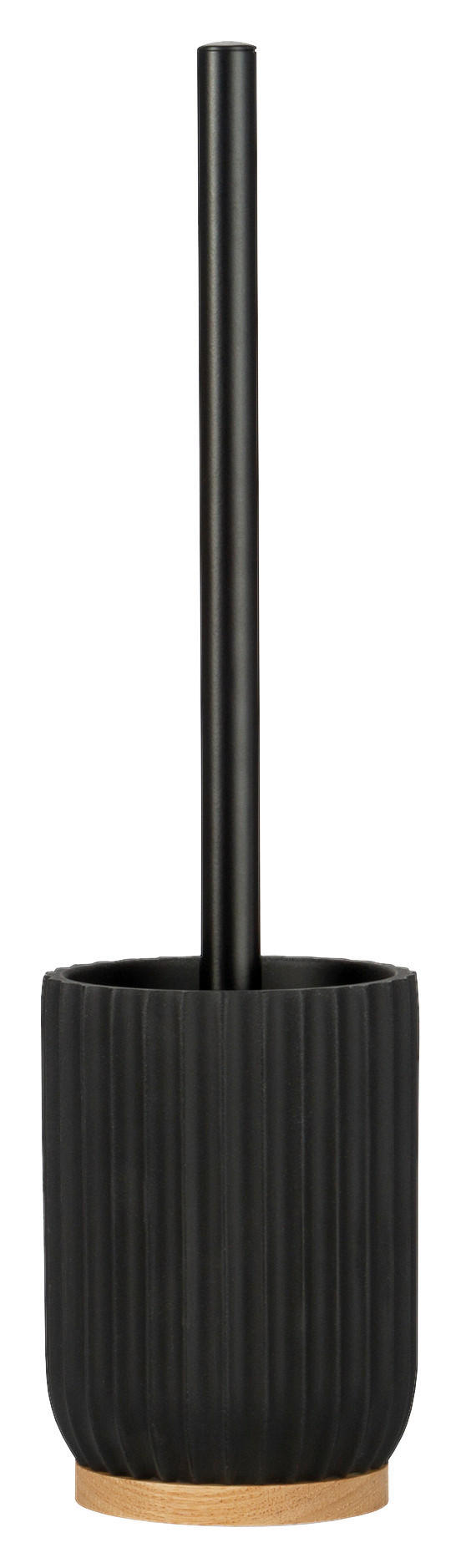 WC-BÜRSTENHALTER in   Kunststoff  - Schwarz/Braun, Basics, Kunststoff (10/37/10cm)