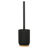 WC-BÜRSTENHALTER in   Kunststoff  - Schwarz/Braun, Basics, Kunststoff (10/37/10cm)