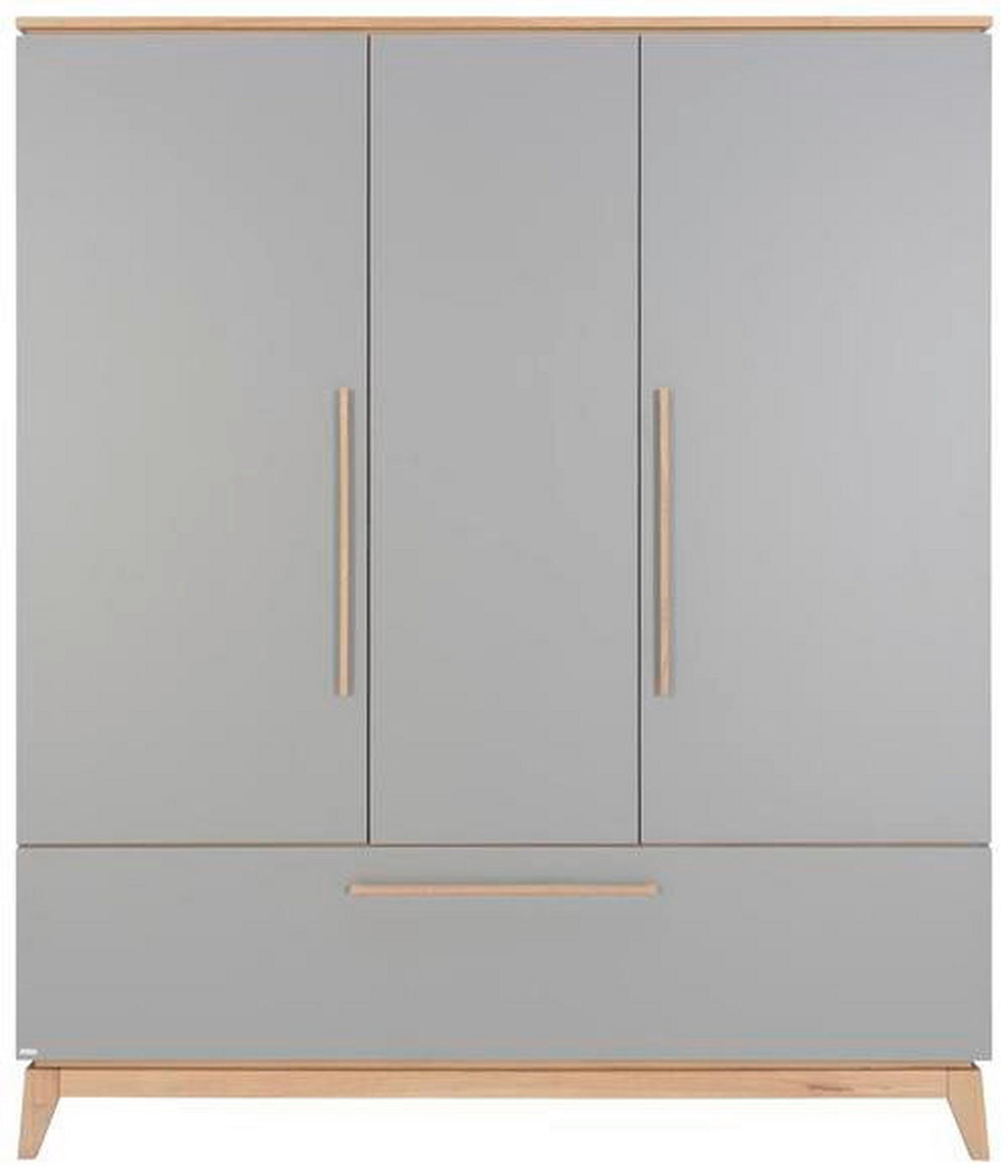 KLEIDERSCHRANK in Grau, Eichefarben  - Eichefarben/Grau, Modern, Holz/Holzwerkstoff (170,7/200/57,2cm) - Paidi