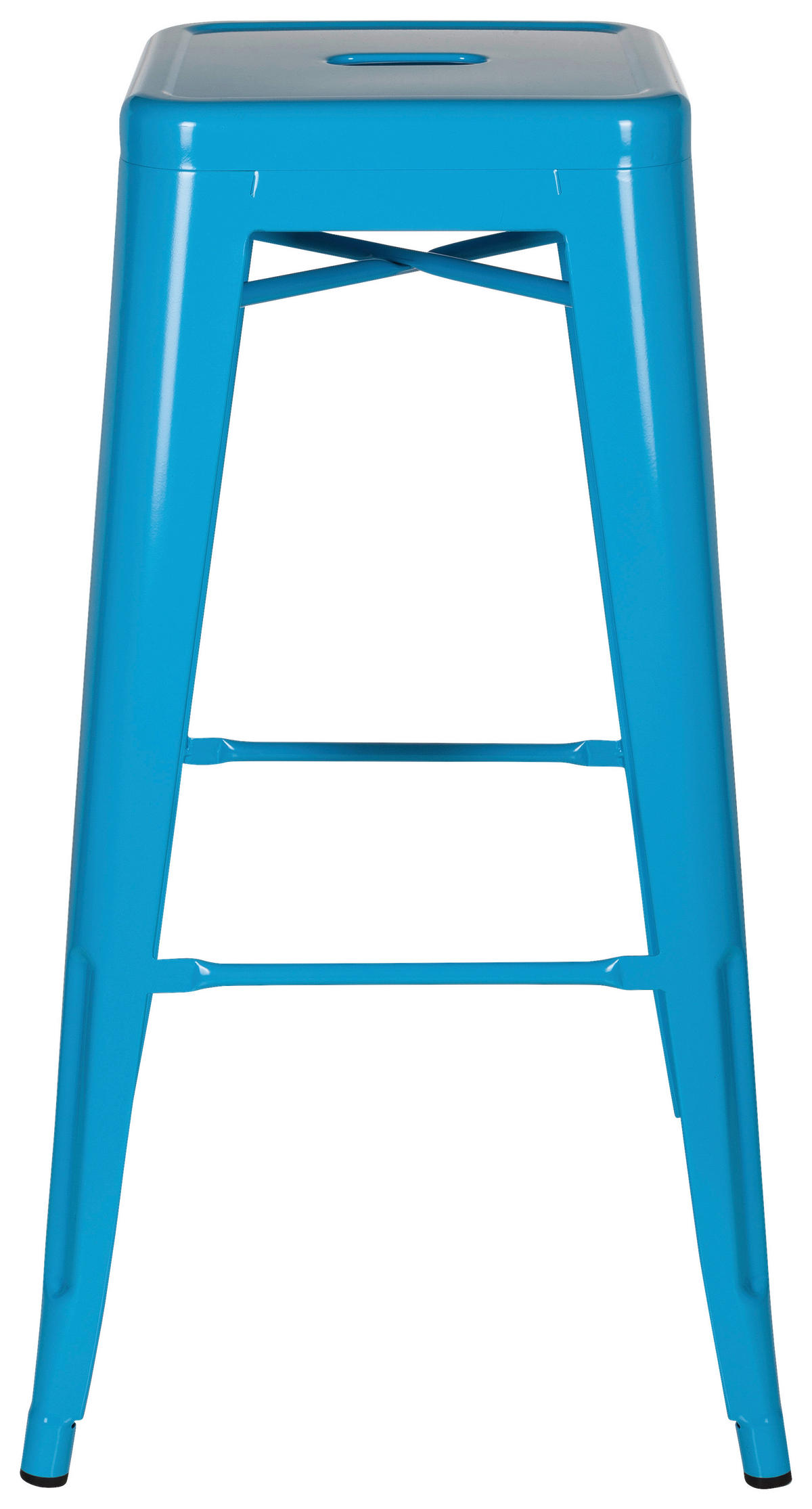 BARHOCKER Hellblau Stahl stapelbar  - Hellblau, Basics, Metall (44/77/44cm) - MID.YOU