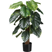 KUNSTPFLANZE Philodendron 90 cm  - Schwarz/Braun, Design, Naturmaterialien/Kunststoff (90cm) - P & B