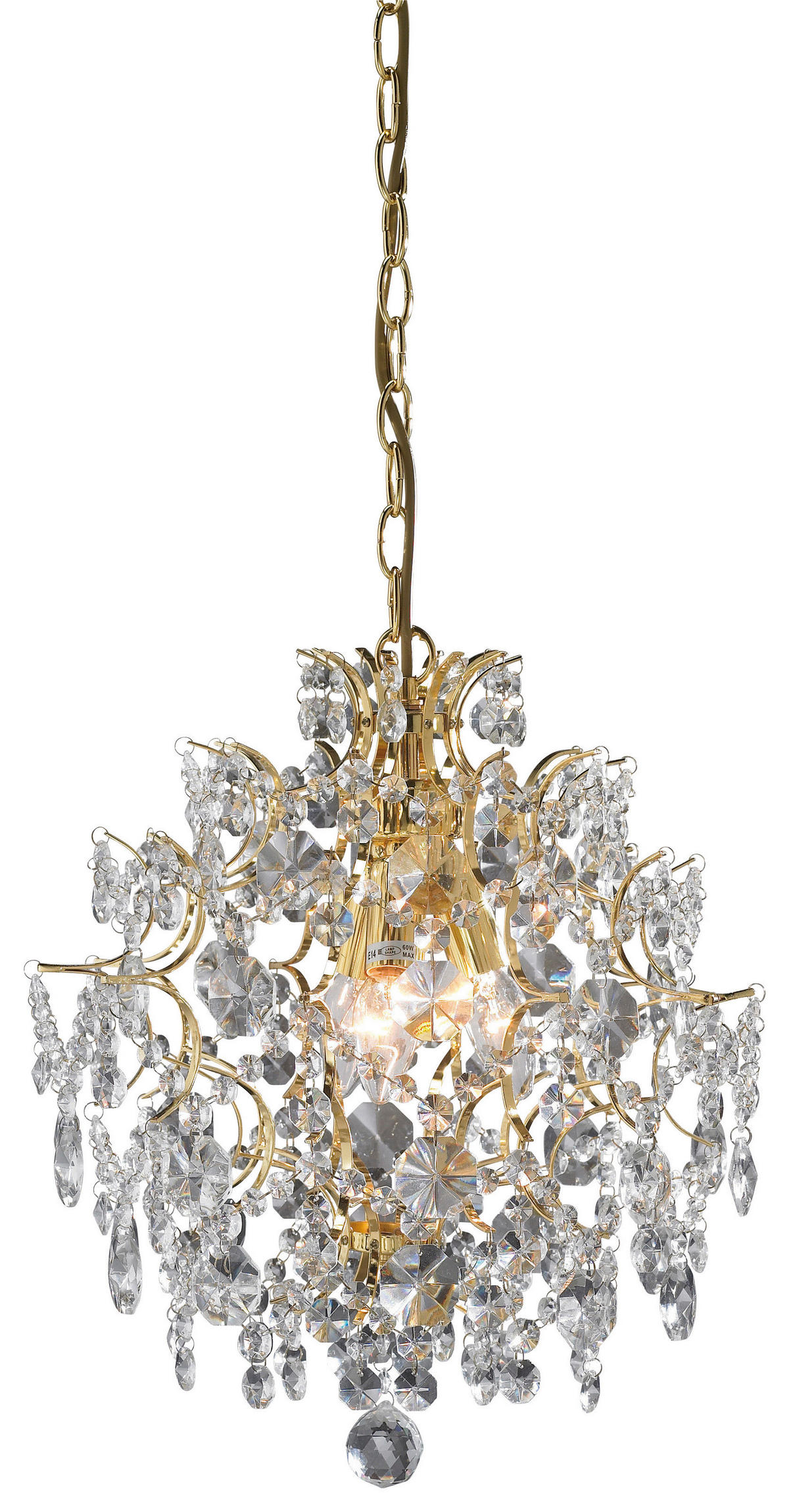 PENDELLEUCHTE ROSENDAL 40/42/40 cm   - Transparent/Goldfarben, Basics (40/42/40cm) - Markslöjd