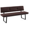 SITZBANK 180/86/60 cm  in Schwarz, Dunkelbraun  - Dunkelbraun/Schwarz, MODERN, Textil/Metall (180/86/60cm) - Cantus