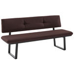 SITZBANK 180/86/60 cm  in Schwarz, Dunkelbraun  - Dunkelbraun/Schwarz, MODERN, Textil/Metall (180/86/60cm) - Cantus