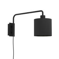 VÄGGLAMPA Staiti 16/16/24 cm   - svart, Design, metall/textil (16/16/24cm) - Eglo