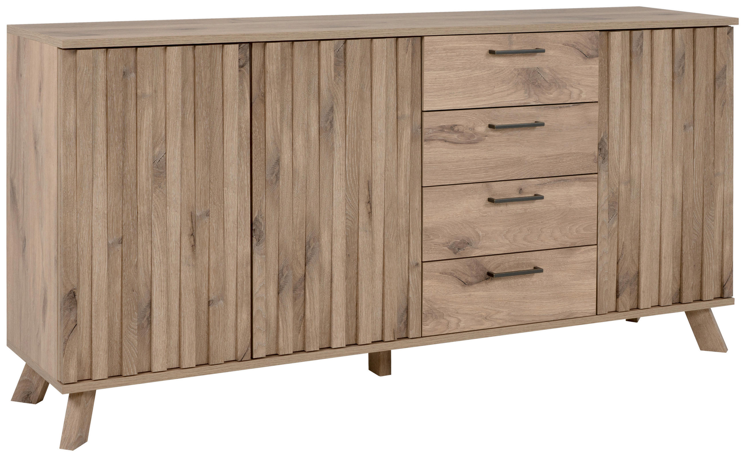 SIDEBOARD in 175/85/40 cm - Eichefarben, LIFESTYLE, Holzwerkstoff/Metall (175/85/40cm) - MID.YOU