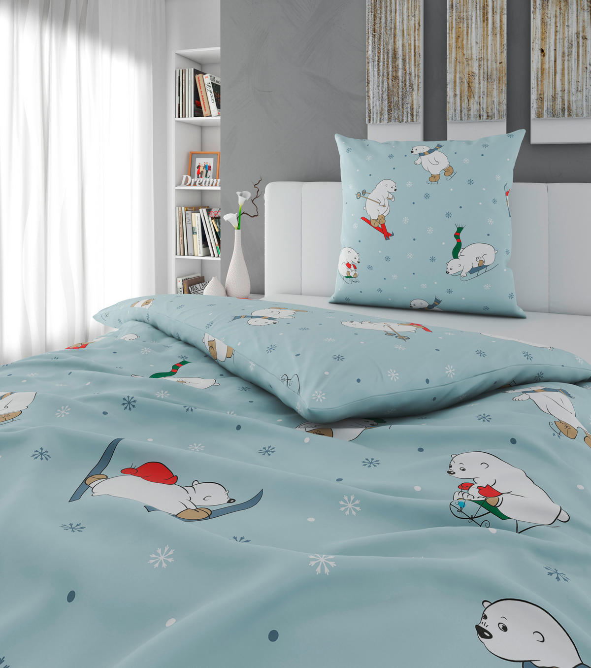 BETTWÄSCHE 2-teilig Flanell 135/200 cm  - Blau, Textil (135/200cm) - Esposa