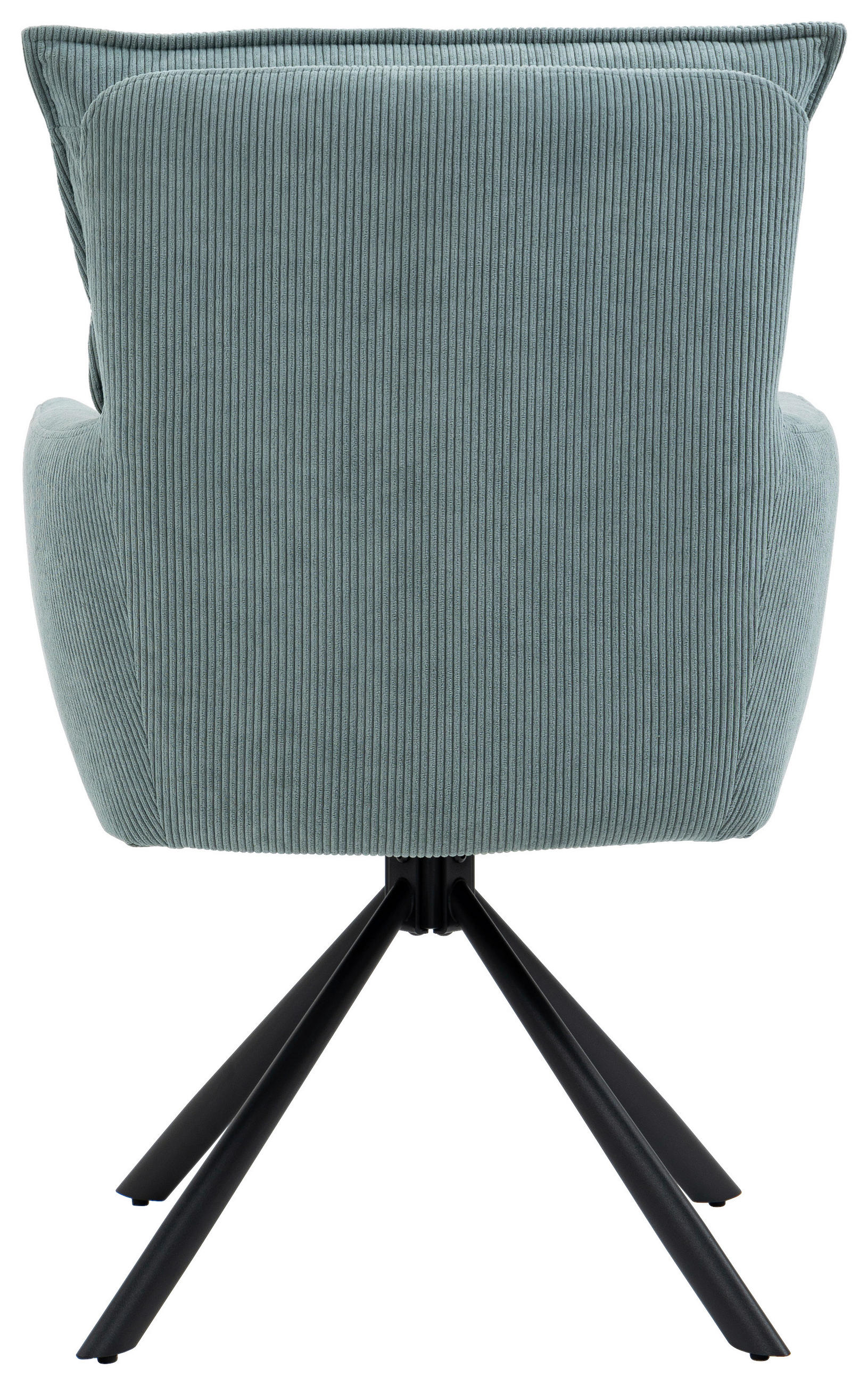 ARMLEHNSTUHL  in Eisen Cord  - Schwarz/Hellblau, Design, Textil/Metall (60/95/67cm) - Novel