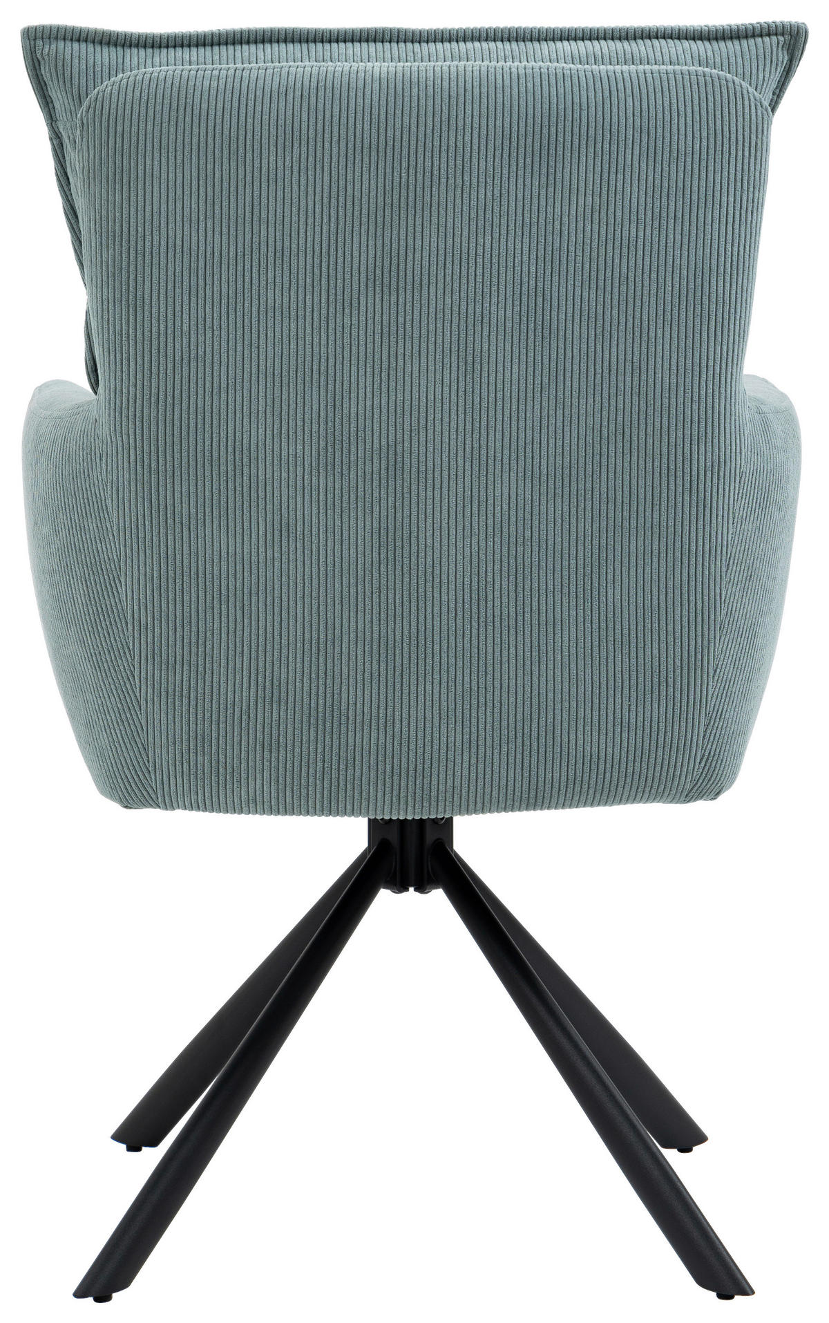 ARMLEHNSTUHL  in Eisen Cord  - Schwarz/Hellblau, Design, Textil/Metall (60/95/67cm) - Novel