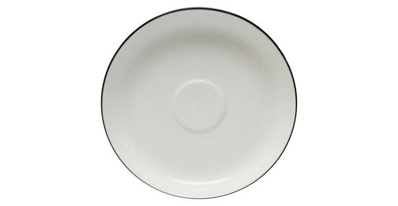 UNTERTASSE Oslo 13,7 cm  - Schwarz/Weiß, Design, Keramik (13,7cm) - Novel