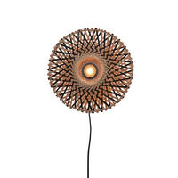 WANDLEUCHTE - Schwarz/Naturfarben, Trend (30/8/30cm) - Good & Mojo