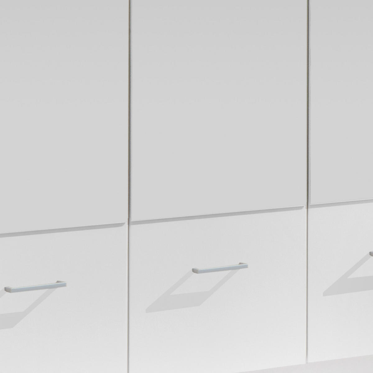 DREHTÜRENSCHRANK  in Weiß  - Alufarben/Weiß, KONVENTIONELL, Glas/Holzwerkstoff (135/199/58cm) - MID.YOU