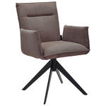ARMLEHNSTUHL  in Eisen Cord  - Taupe, Design, Textil/Metall (59/87/62cm) - Johann Jakob