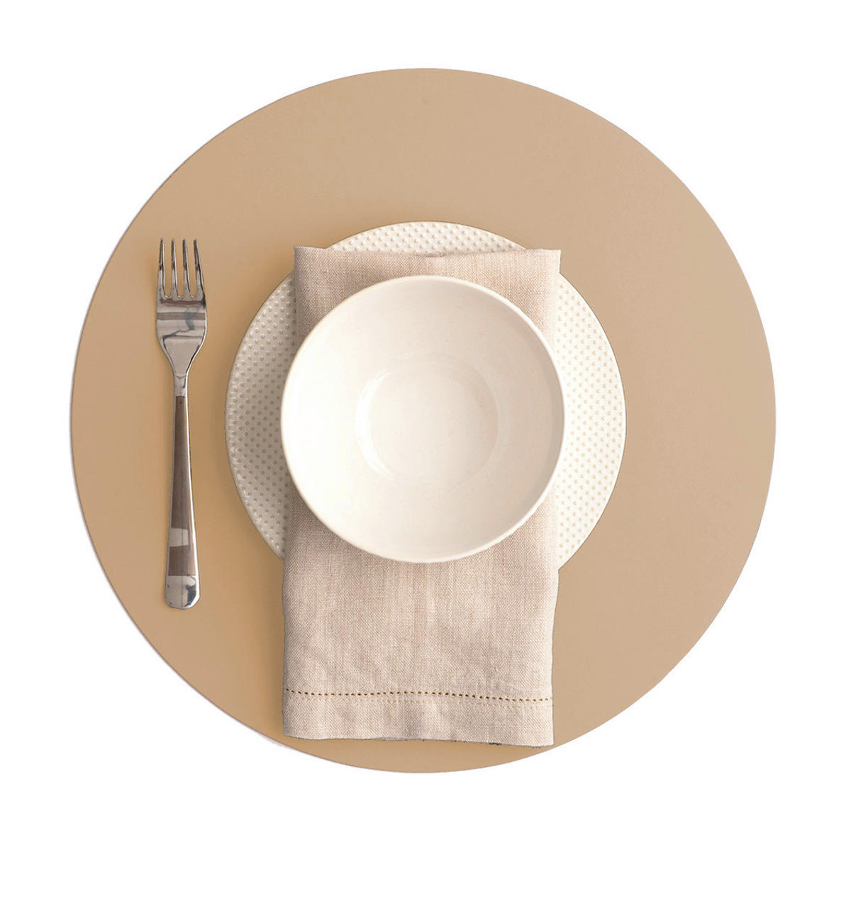 TISCHSET Leder Hellbraun  - Hellbraun, Basics, Leder (36/36/2cm)