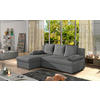 ECKSOFA in Webstoff Grau  201/143 cm  - Schwarz/Grau, Design, Kunststoff/Textil (201/143cm) - MID.YOU
