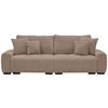 BIGSOFA in Chenille Taupe  - Taupe/Dunkelbraun, KONVENTIONELL, Kunststoff/Textil (250/100/90cm) - Carryhome