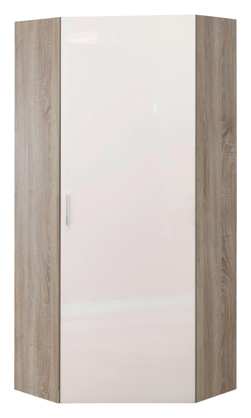 GARDEROB 80/185/80 cm vit, ekfärgad 185/80/80 cm