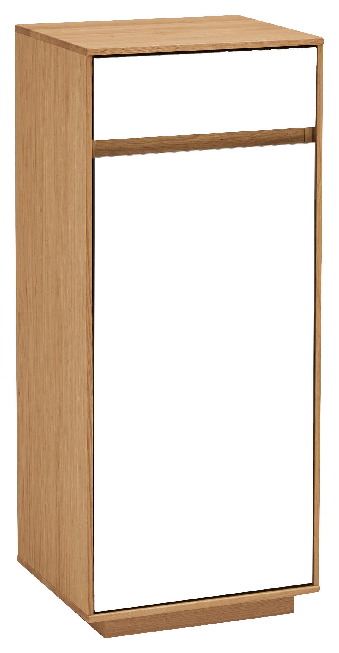 KOMMODE , 44/103/37 cm, 1 Schublade(n)  - Eiche Bianco/Weiß, Design, Holz/Holzwerkstoff (44/103/37cm)