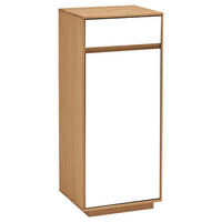 KOMMODE , 44/103/37 cm, 1 Schublade(n)  - Eiche Bianco/Weiß, Design, Holz/Holzwerkstoff (44/103/37cm)