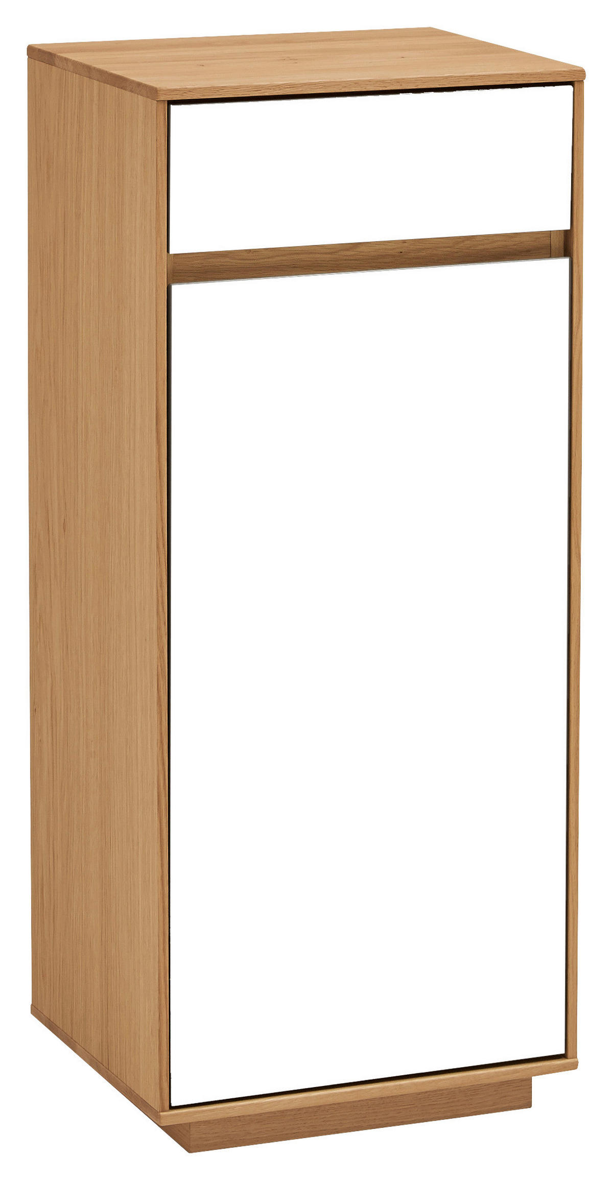 KOMMODE , 44/103/37 cm, 1 Schublade(n)  - Eiche Bianco/Weiß, Design, Holz/Holzwerkstoff (44/103/37cm)