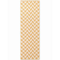 FLACHWEBETEPPICH 80/200 cm Haringey Weiß, Dunkelgelb  - Dunkelgelb/Weiß, Design, Kunststoff (80/200cm)