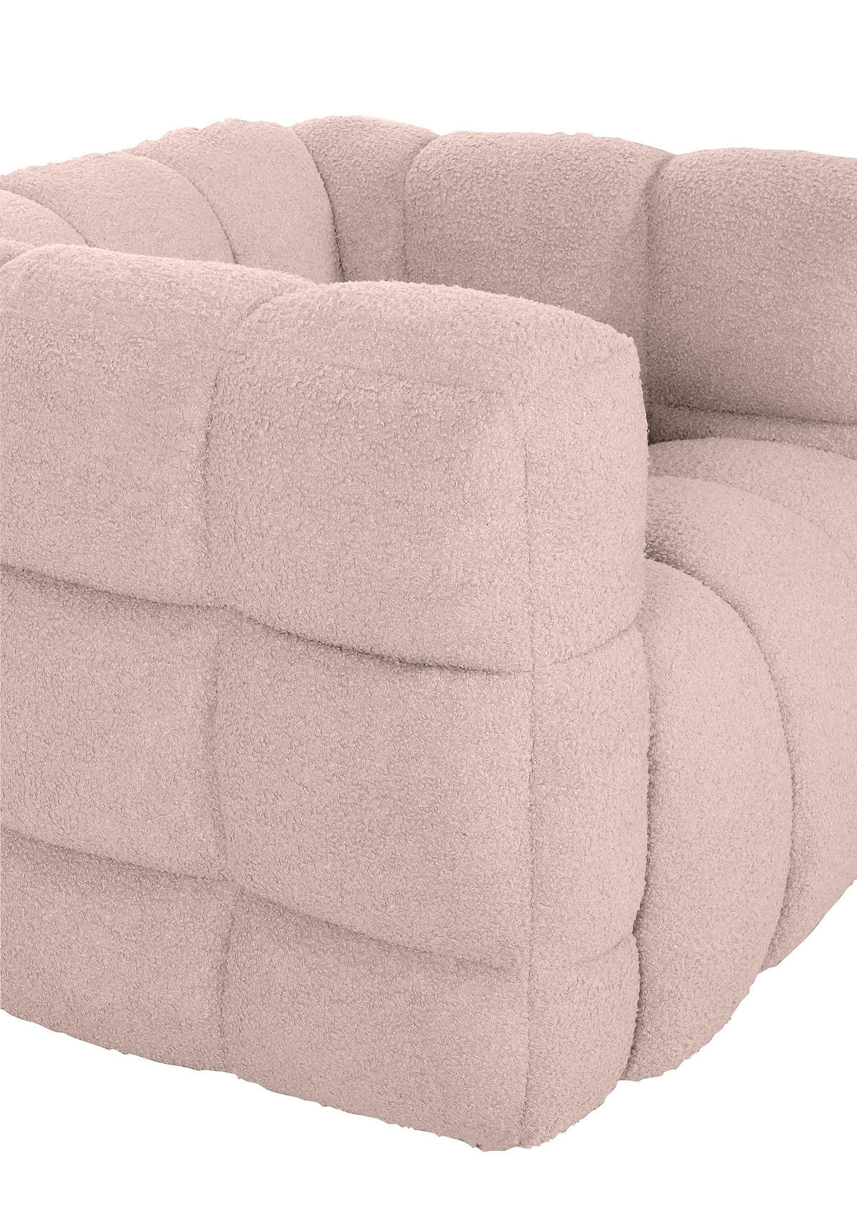 SESSEL in Flachgewebe Rosa  - Schwarz/Rosa, Konventionell, Textil/Metall (97/71/87cm) - Carryhome