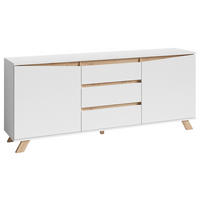 SIDEBOARD Valentin  in 180/76/38 cm  - Weiß/Eiche Artisan, MODERN, Holzwerkstoff (180/76/38cm) - MID.YOU