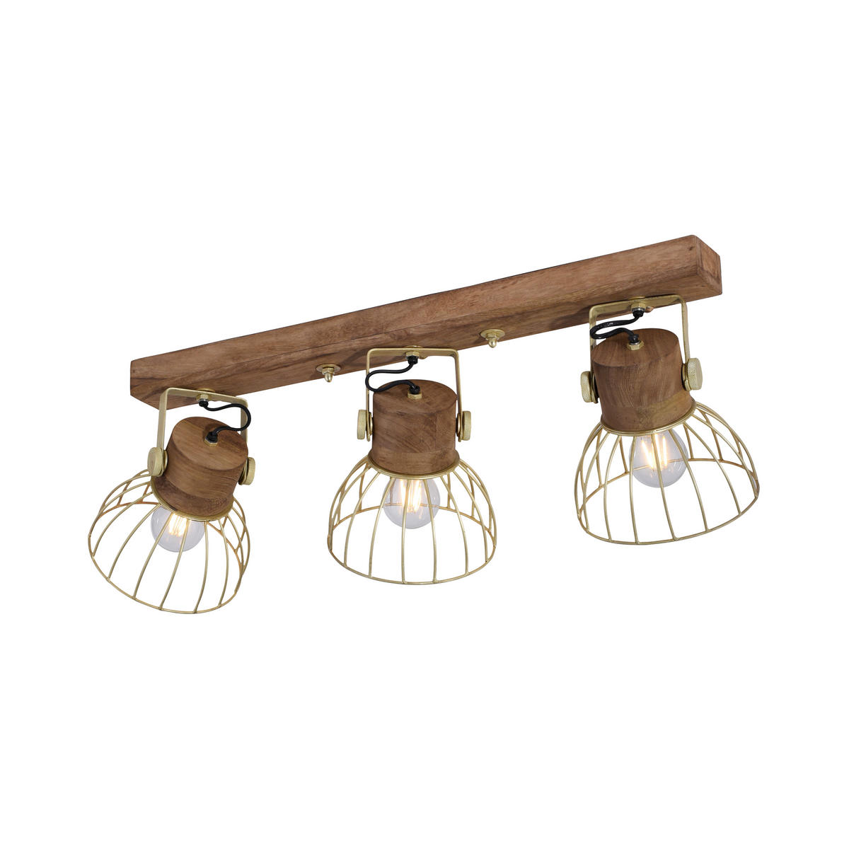 DECKENLEUCHTE Alami 76/31/45 cm   - Messingfarben, LIFESTYLE, Holz/Metall (76/31/45cm)