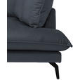 ECKSOFA Anthrazit Samt  - Anthrazit/Schwarz, Design, Textil/Metall (241/200cm) - Carryhome