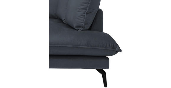 ECKSOFA Anthrazit Samt  - Anthrazit/Schwarz, Design, Textil/Metall (241/200cm) - Carryhome