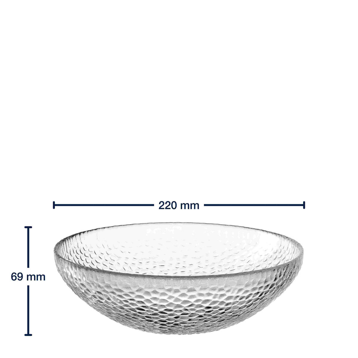 SCHALE Martello   - Klar, Basics, Glas (22/6,9/22cm) - Leonardo