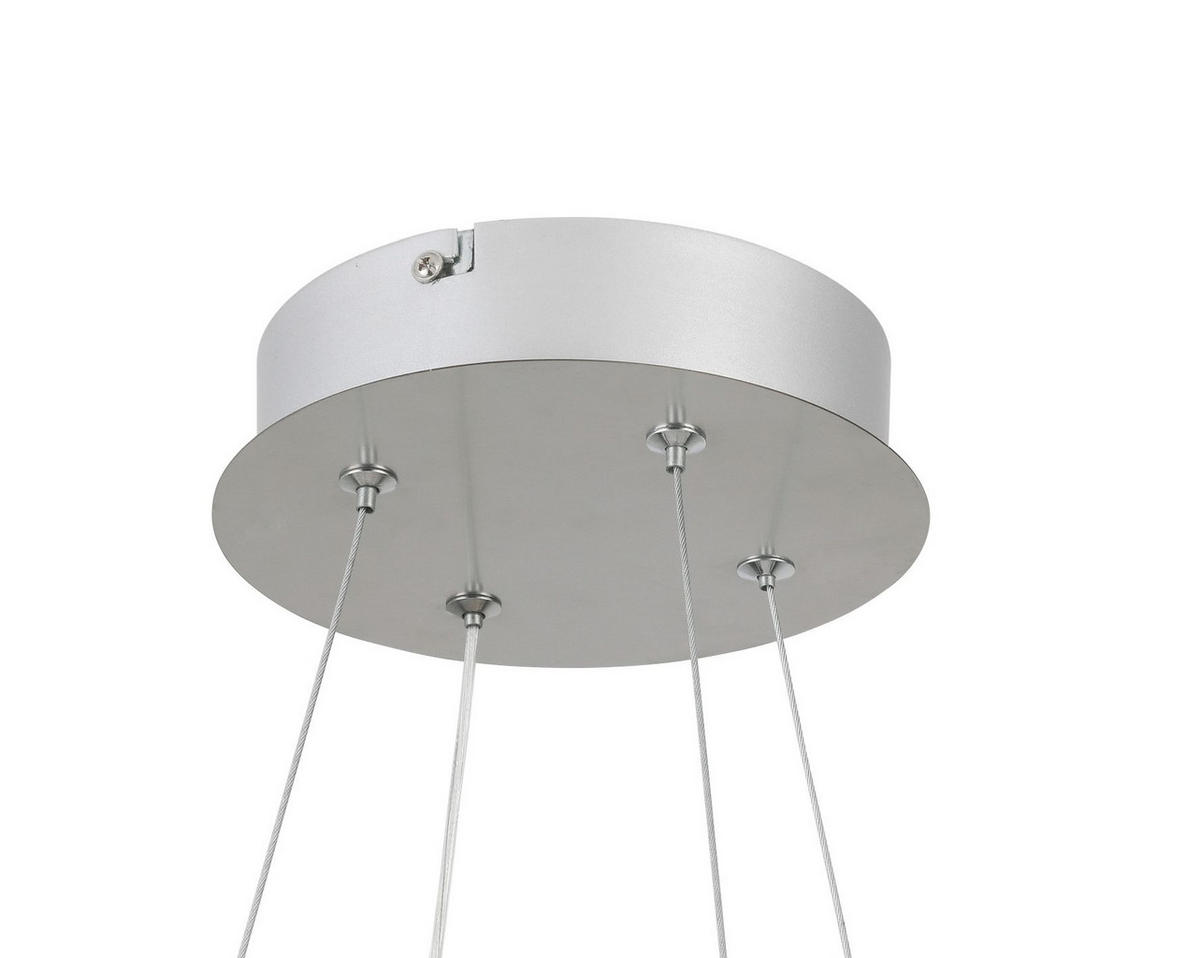 LED-HÄNGELEUCHTE 70/120 cm  - Silberfarben/Alufarben, Design, Kunststoff/Metall (70/120cm) - Ambiente