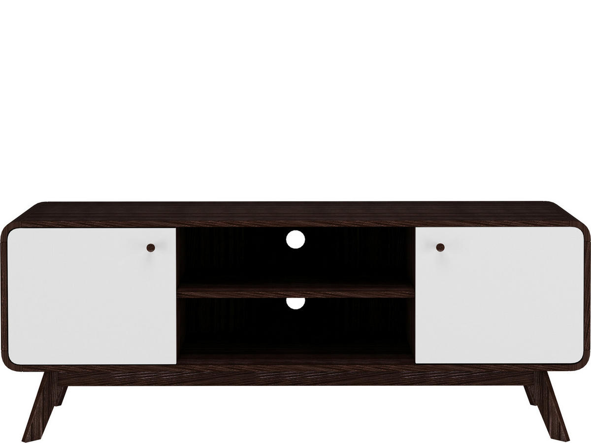 LOWBOARD Cassie  in 140/53/39 cm  - Walnussfarben/Weiß, Design, Holz/Holzwerkstoff (140/53/39cm) - MID.YOU