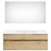 BADEZIMMER  in 120 cm  - Eichefarben/Weiß, KONVENTIONELL, Keramik/Holzwerkstoff (120cm) - Puris