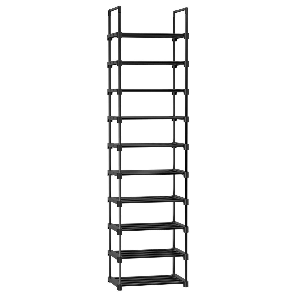 REGÁL NA BOTY, černá, 45/174/30 cm - černá, Trend, kov/plast (45/174/30cm) - Boxxx