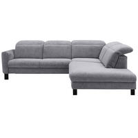 SEDEŽNA GARNITURA, gladka tkanina siva  - črna/siva, Design, kovina/tekstil (280/233cm) - Dieter Knoll