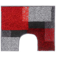WC-VORLEGER Rot 50/60 cm  - Rot, Basics, Kunststoff/Textil (50/60cm) - Grund