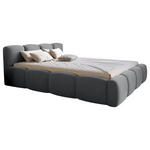 POLSTERBETT Lattenrost, Bettkasten Dunkelgrau 180/200 cm  - Dunkelgrau/Schwarz, Design, Holz/Textil (180/200cm) - Carryhome