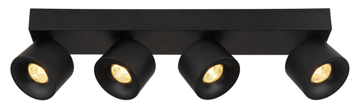 LED ZÁŘIČ, 45,5/7,2/12 cm - černá/průhledné, Design, kov/plast (45,5/7,2/12cm) - Globo