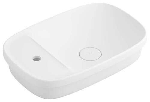 WASCHBECKEN  - Weiss, Basics, Stein (58/14,8/38cm) - Dieter Knoll