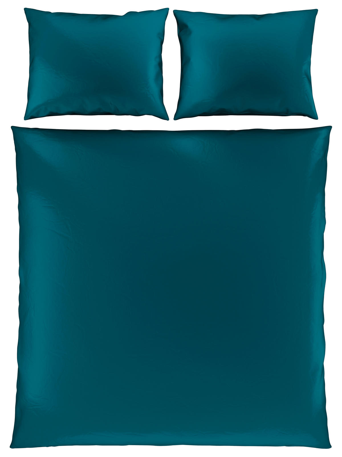 POSTEĽNÁ BIELIZEŇ, satén, petrolejová, 200/200 cm - petrolejová, Basics, textil (200/200cm) - Novel