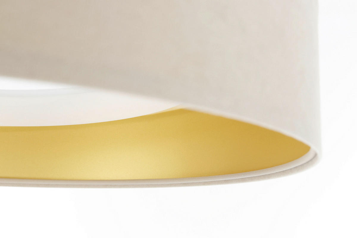 DECKENLEUCHTE Swing 50/20 cm   - Beige/Goldfarben, Design, Kunststoff/Textil (50/20cm)